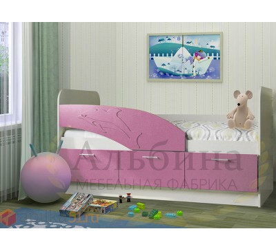 Детская кровать Дельфин 1,6 с матрасом